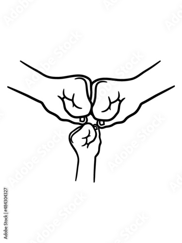 Fäuste Familie Kind 