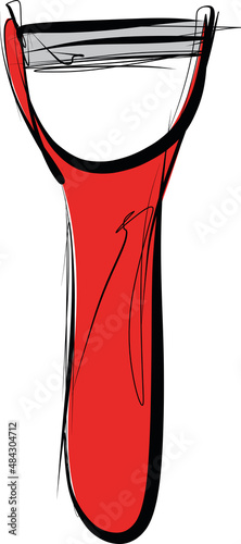 Sketch Of Peeler Against White Background