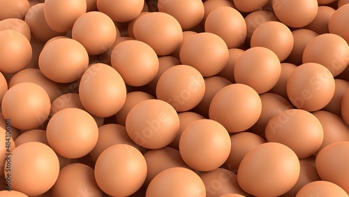 Tableau sur toile fresh eggs background, chicken eggshells production