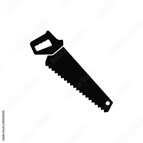 Saw icon vector isolated on white, sign and symbol illustration.