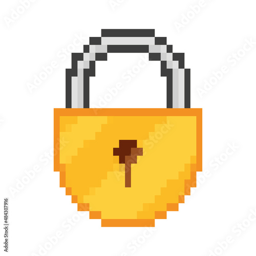 padlock pixel icon