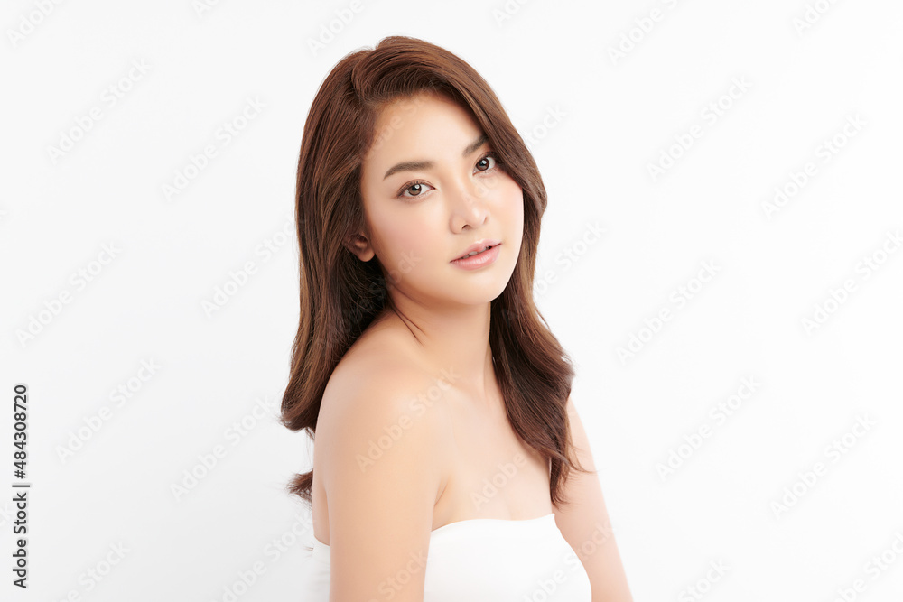 Beautiful young asian woman with clean fresh skin on white background, Face care, Facial treatment, Cosmetology, beauty and spa, Asian women portrait. Beautiful young asian woman with clean fresh skin on white background, Face care, Facial treatment, Cosmetology, beauty and spa, Asian women portrait.