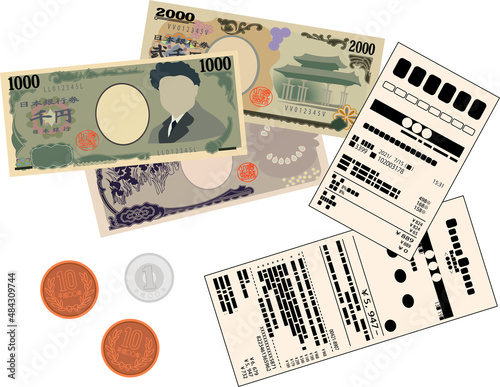 レシートとお釣り 領収書 確定申告