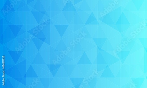 Abstract blue triangle background, vector geometric wallpaper