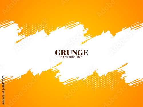 Abstract yellow and white grunge texture background design