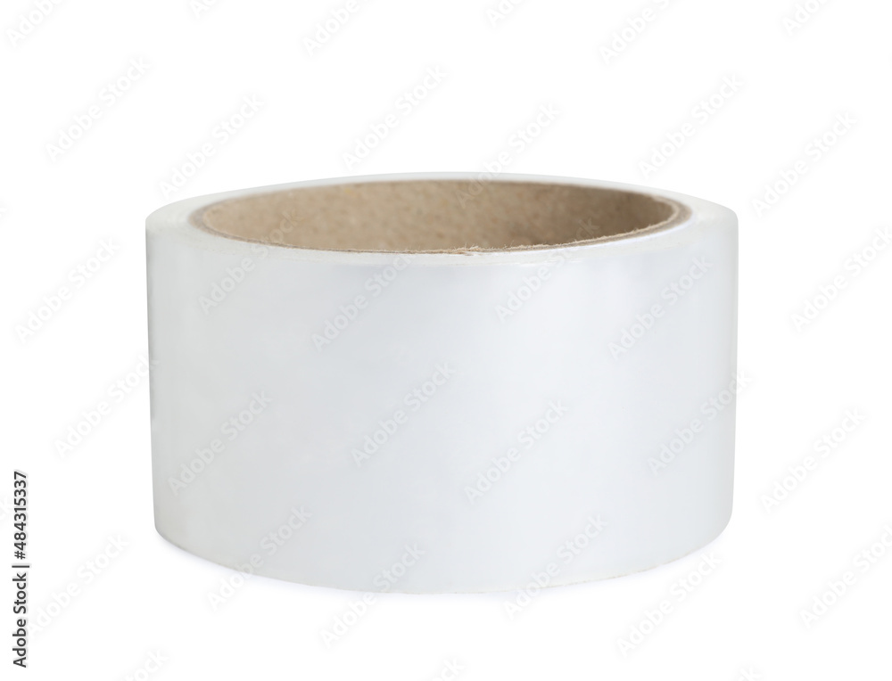 Roll of adhesive tape on white background Roll of adhesive tape on white background
