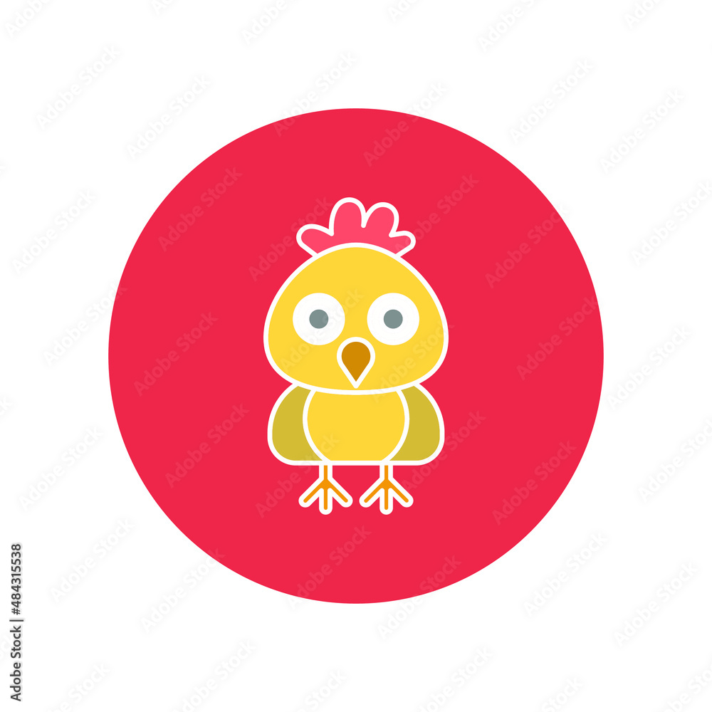 Chick bird Vector icon which is suitable for commercial work and easily modify or edit it

