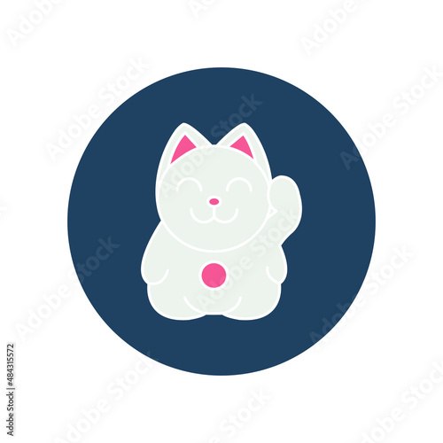 lucky Kitty Animal Vector icon which is suitable for commercial work and easily modify or edit it

