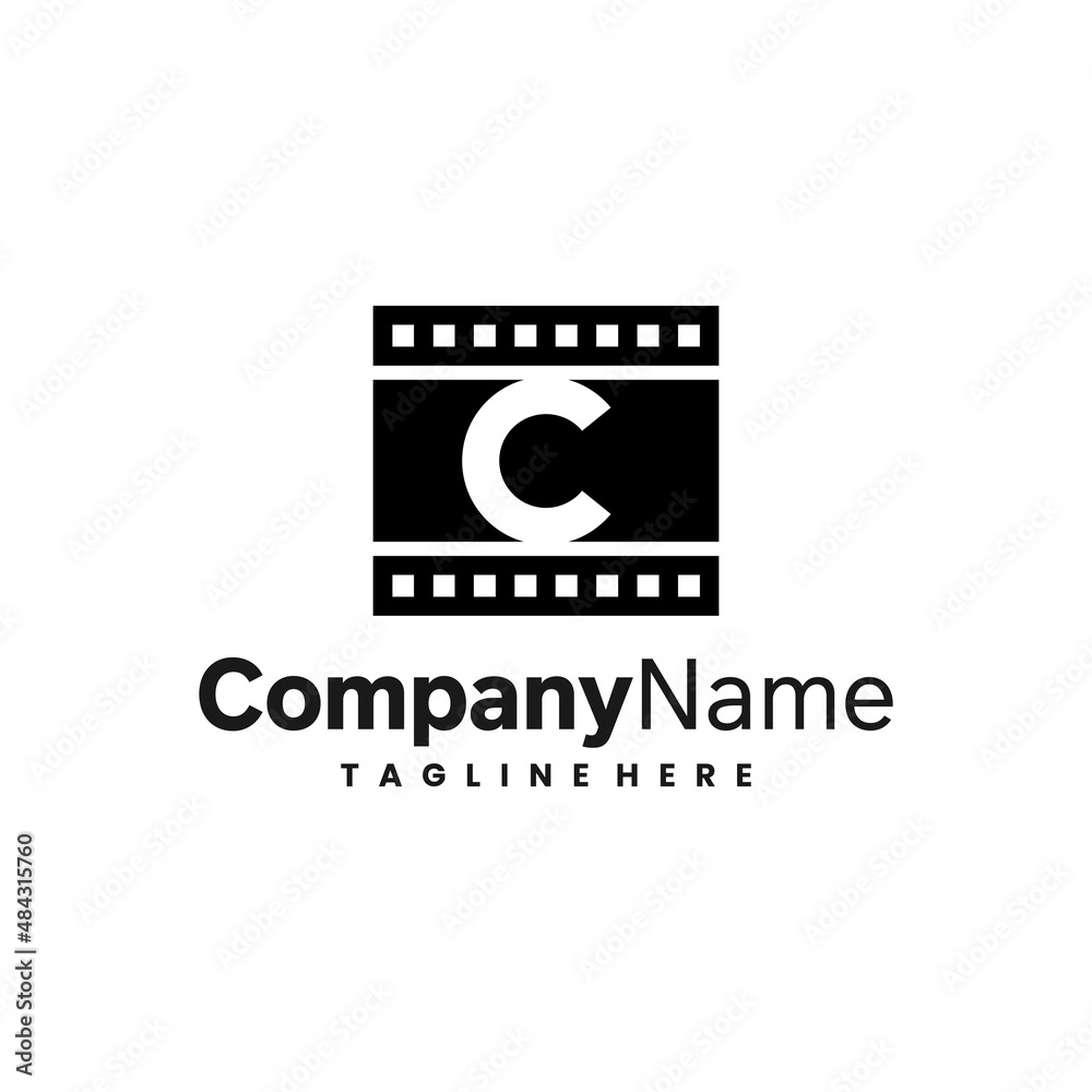 Obraz premium cinema vector logo design template