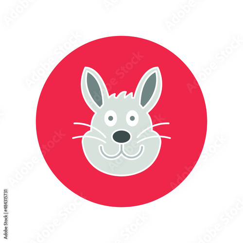 Rabbit animal Vector icon which is suitable for commercial work and easily modify or edit it

