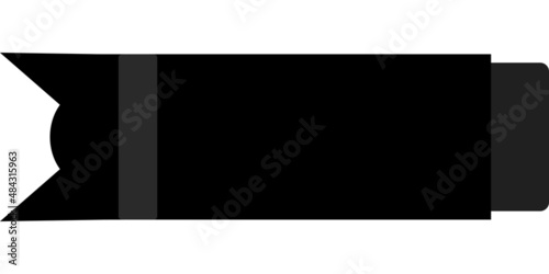 Black telephoto lens with tulip hood not extended