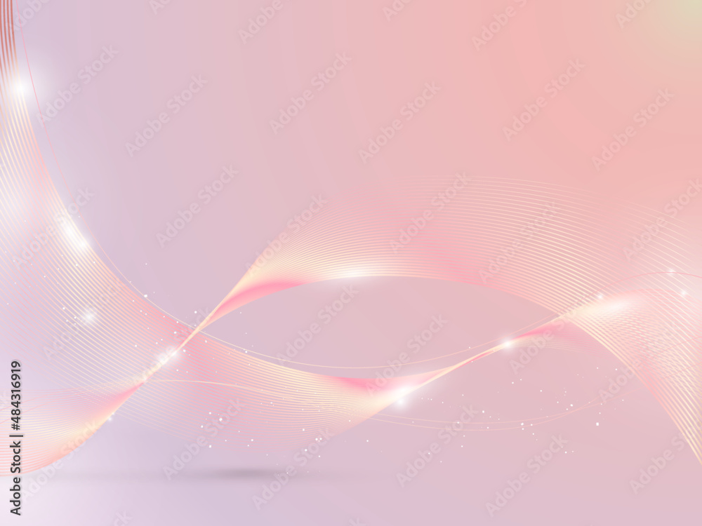 春 線画 ラインアート キラキラ ピンク きれい 背景 Stock Vector Adobe Stock