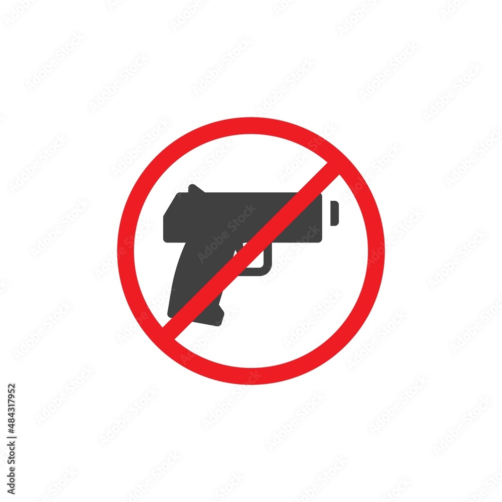 No gun sign vector icon No gun sign vector icon