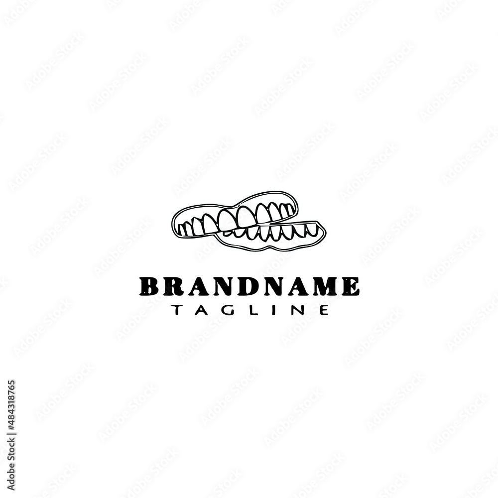 teeth logo cartoon icon design template black isolated vector illustration teeth logo cartoon icon design template black isolated vector illustration