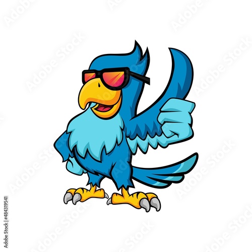 parrot bird giving thumb up