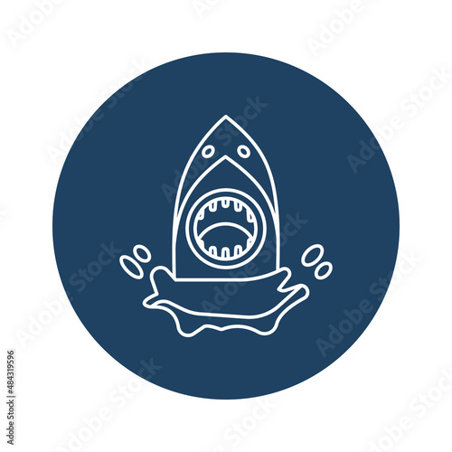 Shark attack Vector icon which is suitable for commercial work and easily modify or edit it

