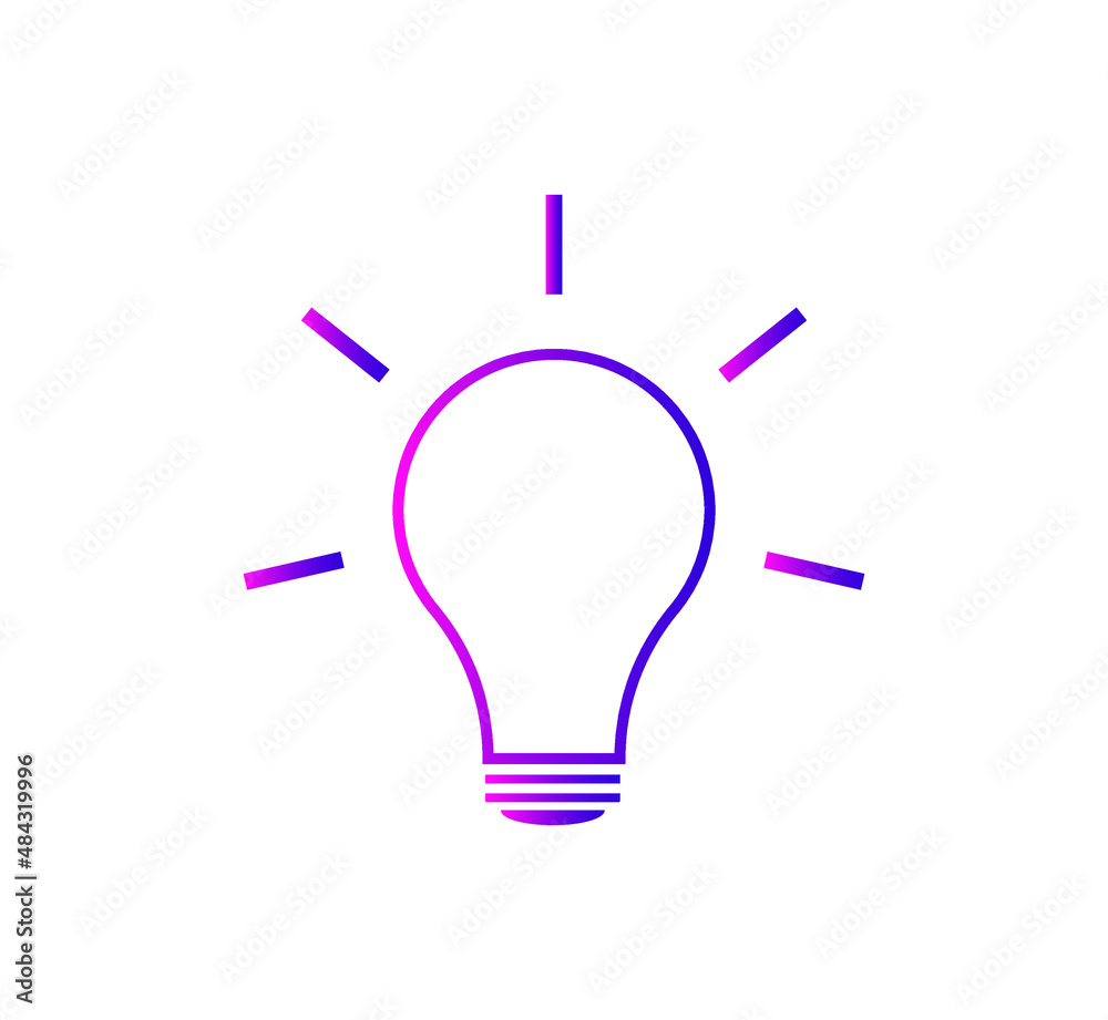 Light Bulb icon vector Idea sign solution, thinking concept gradient color template
Light Bulb icon vector Idea sign solution, thinking concept gradient color template