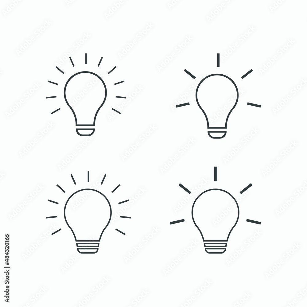 set of Light Bulb icon vector Idea sign solution, thinking concept gradient color template
set of Light Bulb icon vector Idea sign solution, thinking concept gradient color template