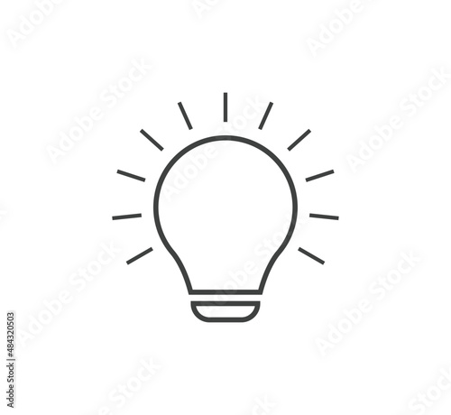 Light Bulb icon vector Idea sign solution, thinking concept colorful template
