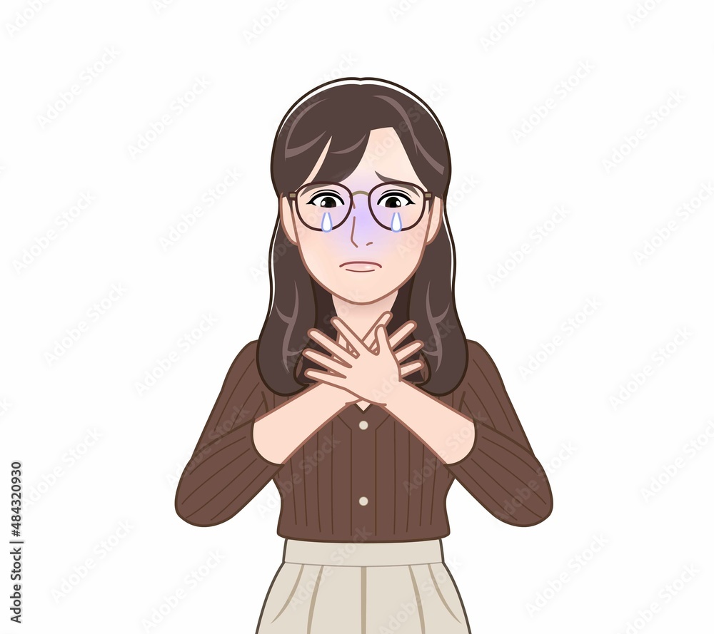 ニットを着た髪の長い女性 ニットを着た髪の長い女性