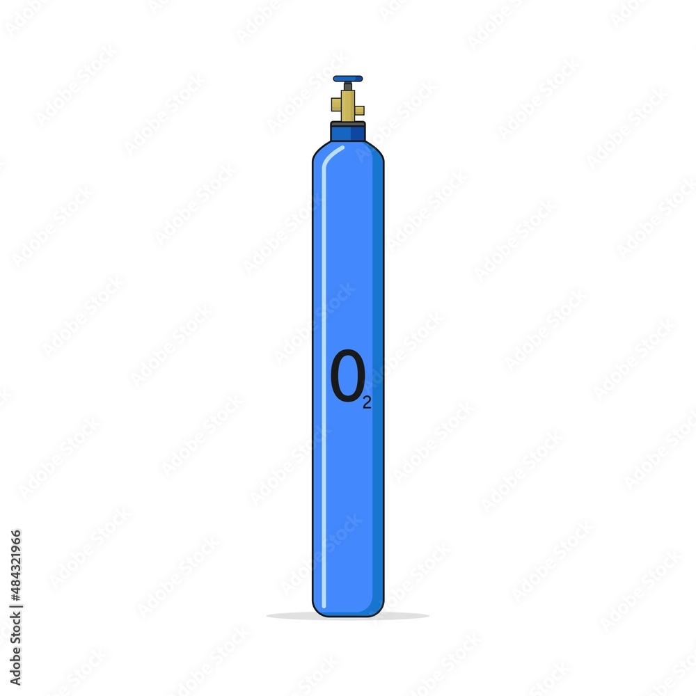 Isolated oxygen cylinder gas cartoon vector graphics Isolated oxygen cylinder gas cartoon vector graphics