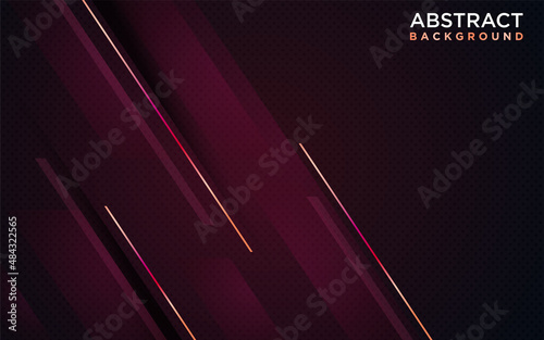 Abstract Dark Maroon Background Combined with Shinny Orange Lines.