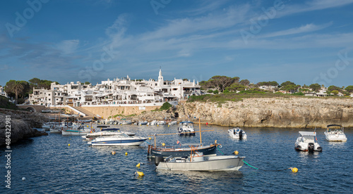 Fotografie Marina of Binibeca Vell, a small town in de municipality of Sant Lluis, Menorca,