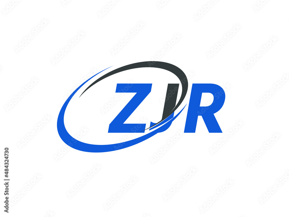 ZJR letter creative modern elegant swoosh logo design ZJR letter creative modern elegant swoosh logo design