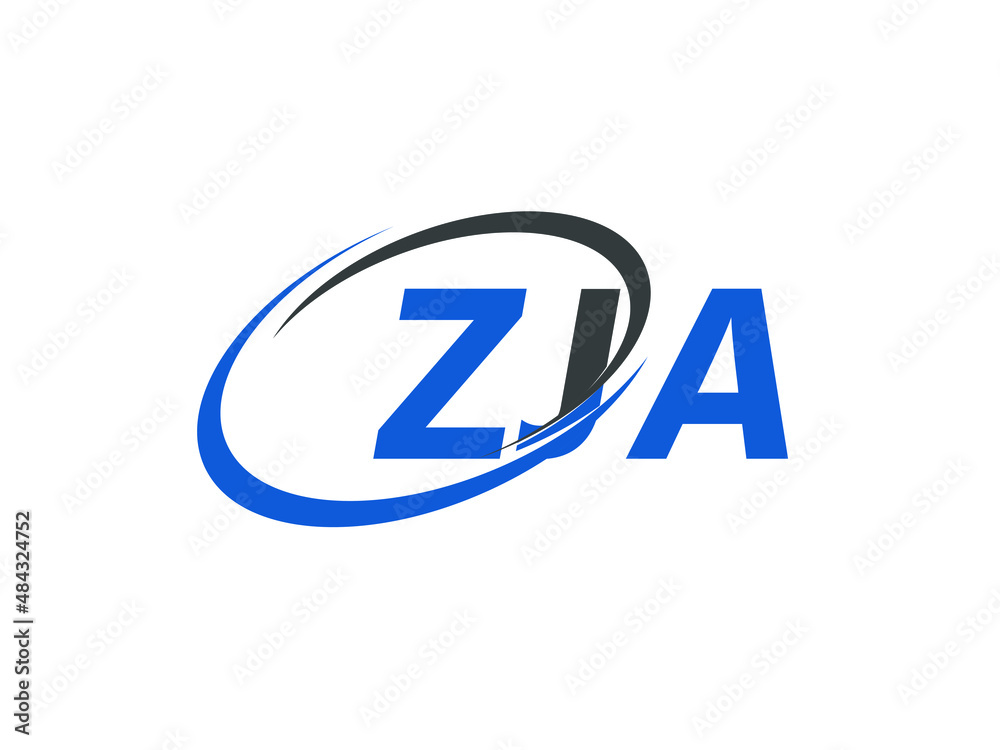 ZJA letter creative modern elegant swoosh logo design ZJA letter creative modern elegant swoosh logo design