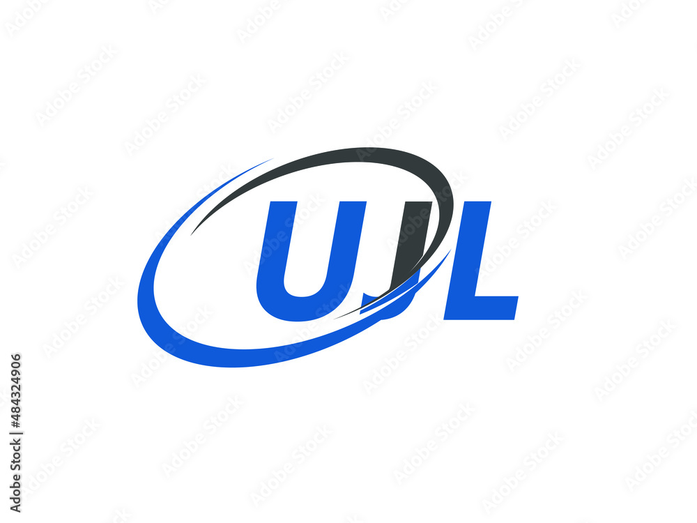 UJL letter creative modern elegant swoosh logo design UJL letter creative modern elegant swoosh logo design