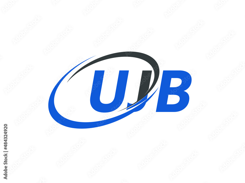 UJB letter creative modern elegant swoosh logo design UJB letter creative modern elegant swoosh logo design