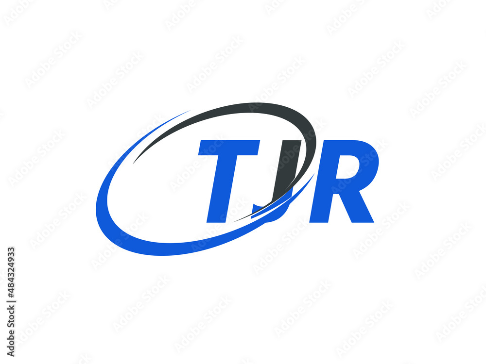 TJR letter creative modern elegant swoosh logo design TJR letter creative modern elegant swoosh logo design