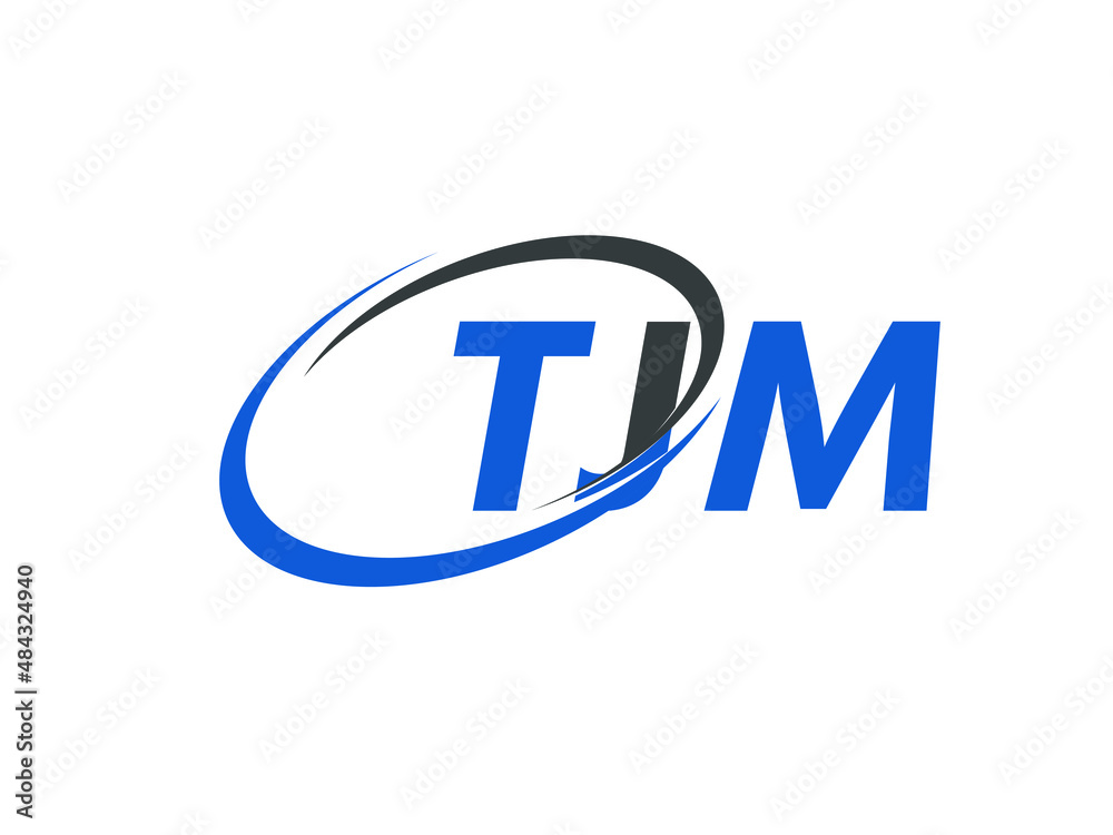 TJM letter creative modern elegant swoosh logo design TJM letter creative modern elegant swoosh logo design