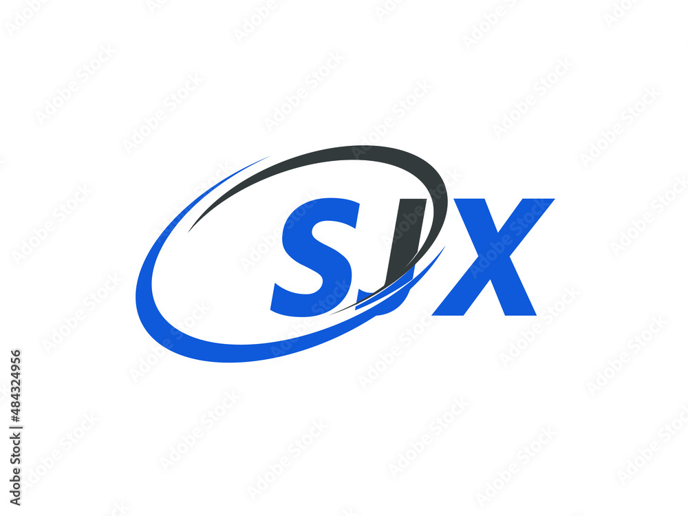 SJX letter creative modern elegant swoosh logo design SJX letter creative modern elegant swoosh logo design