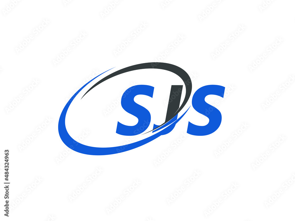 SJS letter creative modern elegant swoosh logo design SJS letter creative modern elegant swoosh logo design