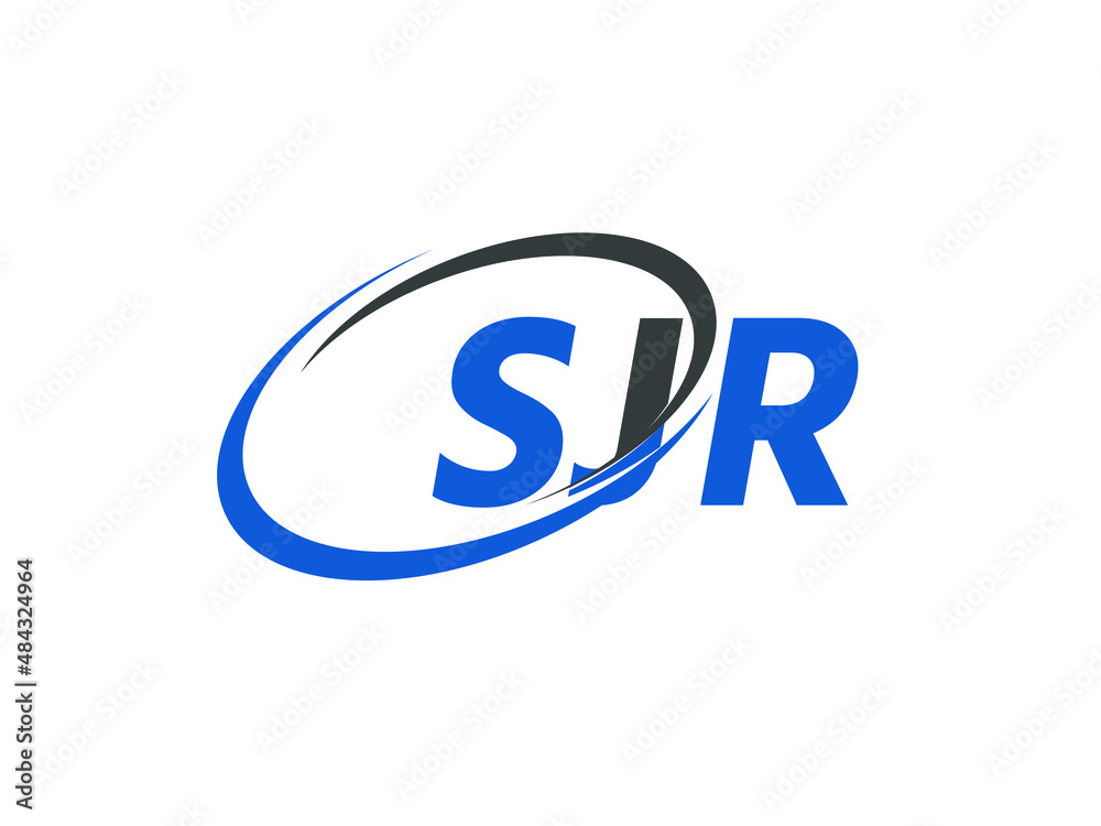 SJR letter creative modern elegant swoosh logo design SJR letter creative modern elegant swoosh logo design
