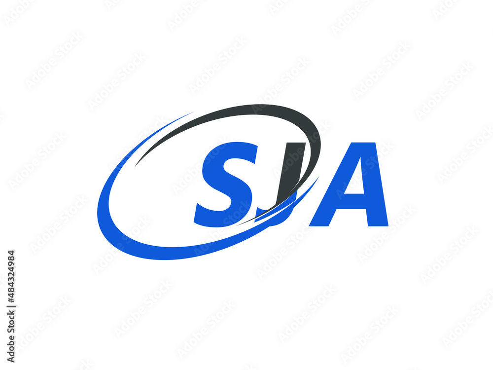 SJA letter creative modern elegant swoosh logo design SJA letter creative modern elegant swoosh logo design