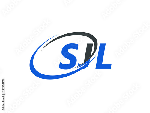 SJL letter creative modern elegant swoosh logo design