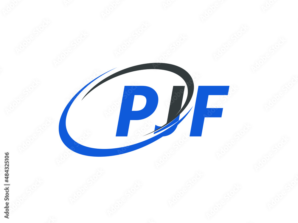 PJF letter creative modern elegant swoosh logo design PJF letter creative modern elegant swoosh logo design
