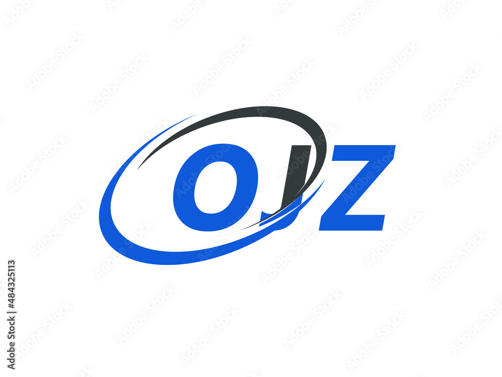 OJZ letter creative modern elegant swoosh logo design OJZ letter creative modern elegant swoosh logo design