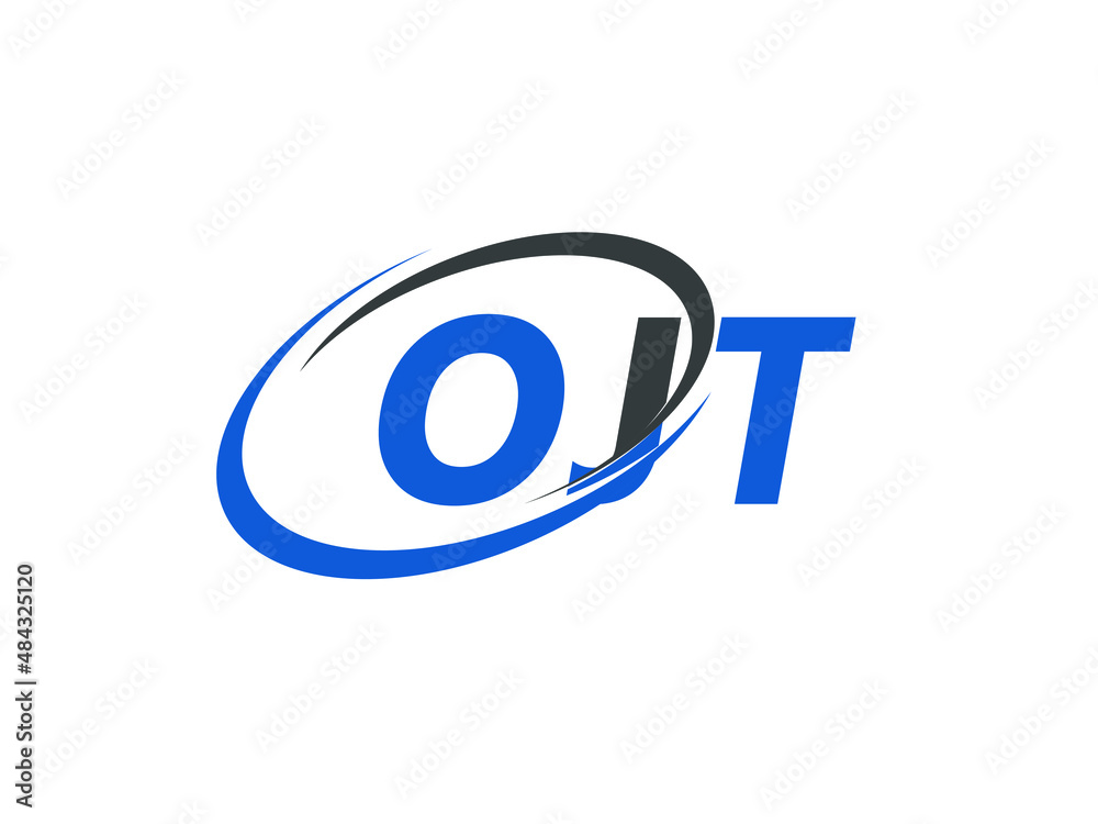 OJT letter creative modern elegant swoosh logo design OJT letter creative modern elegant swoosh logo design