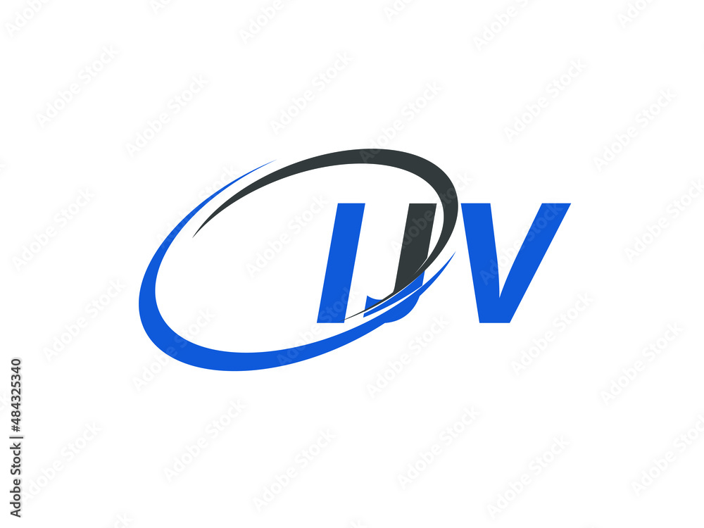 IJV letter creative modern elegant swoosh logo design IJV letter creative modern elegant swoosh logo design