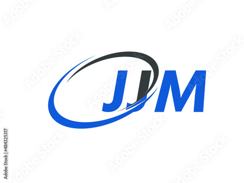 JJM letter creative modern elegant swoosh logo design