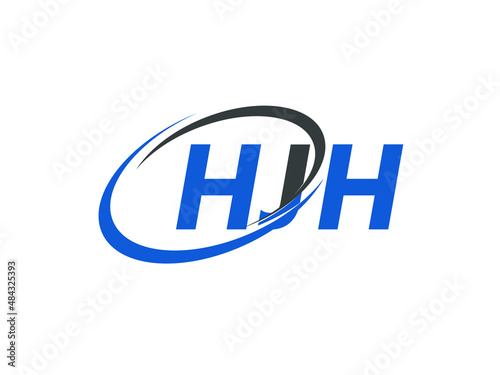 HJH letter creative modern elegant swoosh logo design