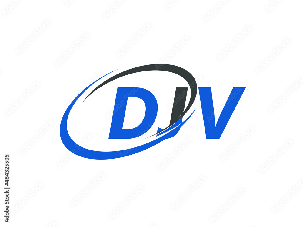 DJV letter creative modern elegant swoosh logo design DJV letter creative modern elegant swoosh logo design