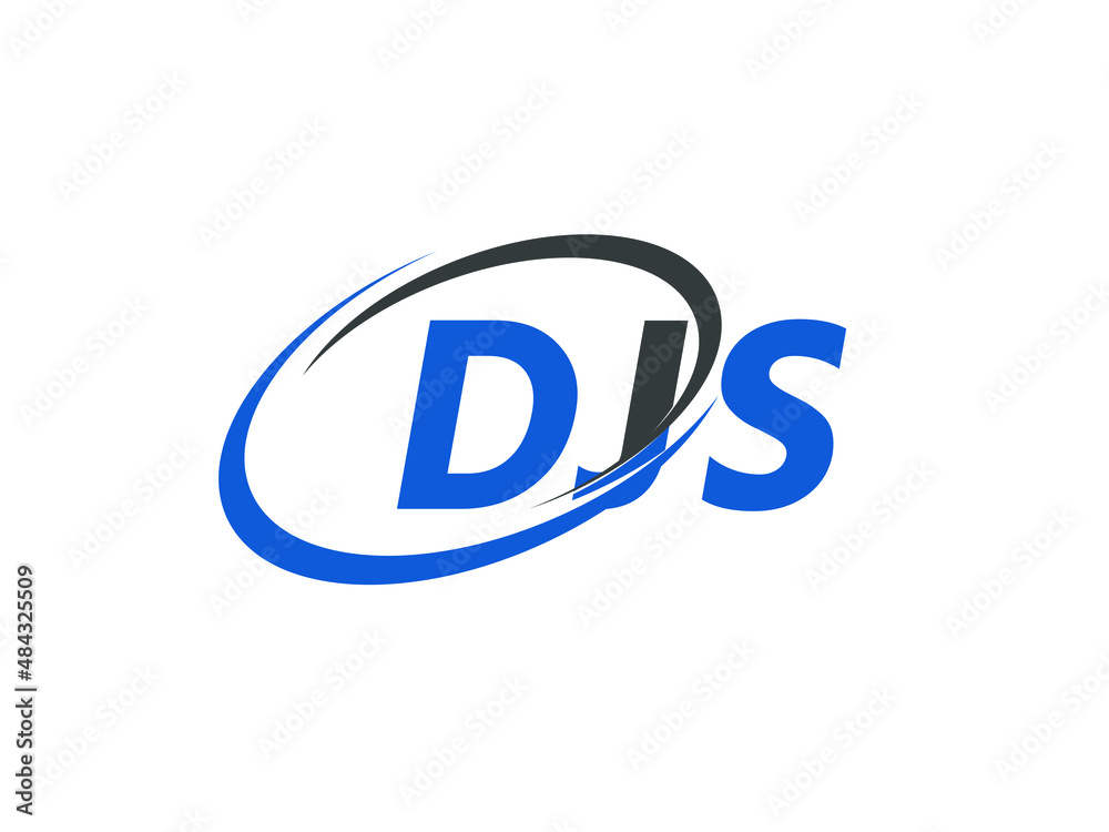 DJS letter creative modern elegant swoosh logo design DJS letter creative modern elegant swoosh logo design