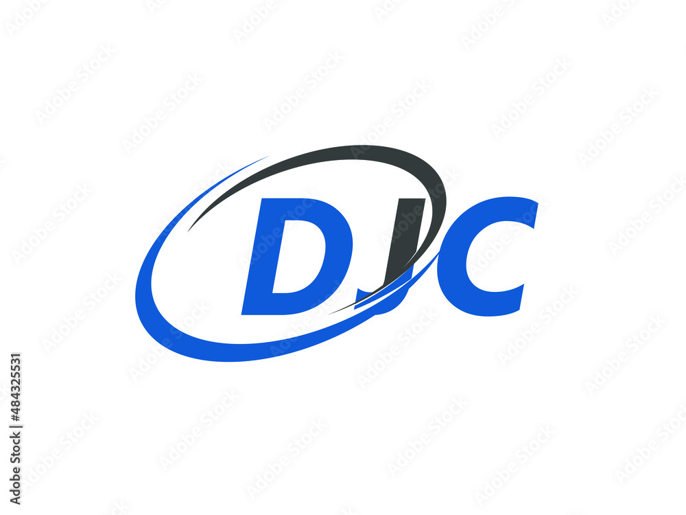 Obraz premium DJC letter creative modern elegant swoosh logo design