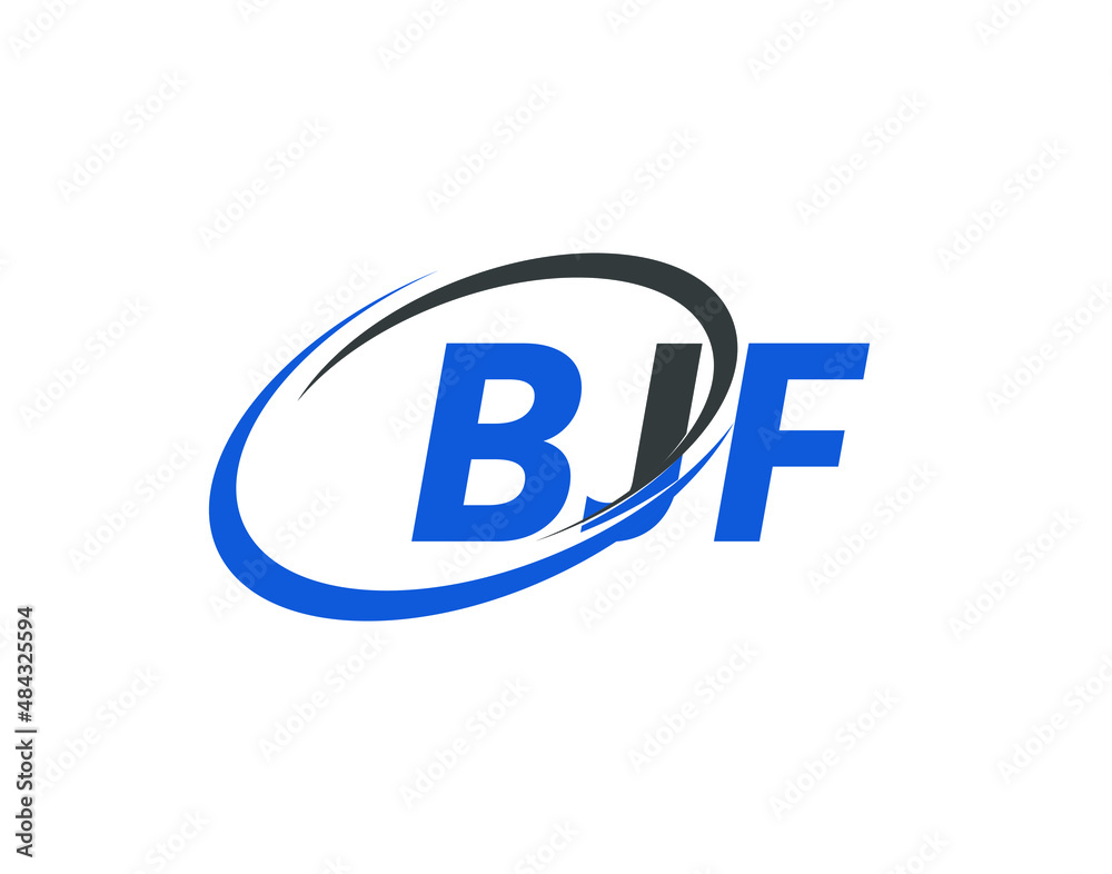 BJF letter creative modern elegant swoosh logo design BJF letter creative modern elegant swoosh logo design