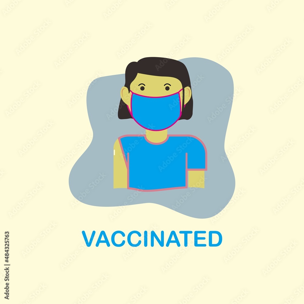 vector graphic illustration of a man being vaccinated. suitable as healthcare and medical visual content