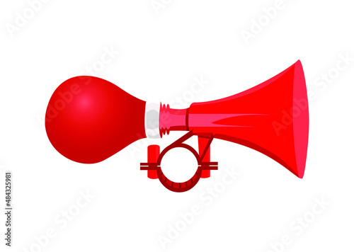 red megaphone isolated on white